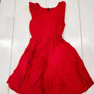 Red Ruffle Sleeve Dress Junior Women's Size S Brand Born to Girl